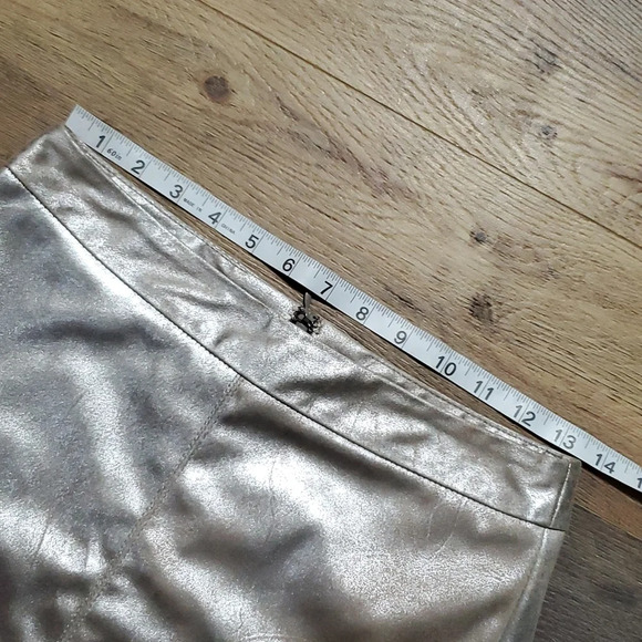 Cupcakes & cashmere silver toffee faux suede keller mini skirt NWT - Picture 6 of 8